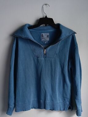 C&C California Blue Quarter-Zip Pullover Sweatshirt